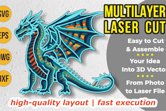 create premium multilayer laser cut designs svg, eps