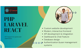 create website with PHP, react and laravel