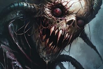 create sci fi, fantasy, horror and fiction character design