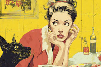 draw a retro vintage comic illustration