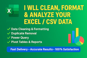 clean, format and automate your excel files