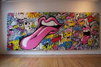 create graffiti pop art canvas designs and murals