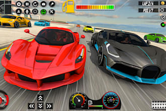develop multiplayer car racing game, racing game, shooting game, unreal engine