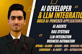 develop ai saas, ai web app, ai agent, and ai integration