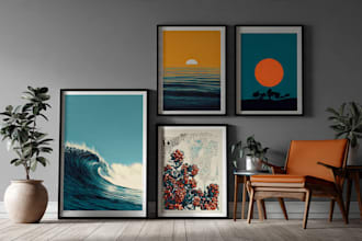design digital wall art prints and illustration for you