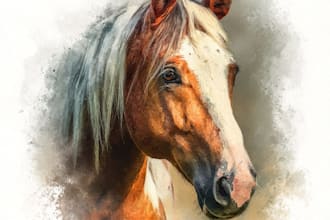 draw a beautiful portrait of your horse