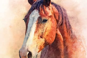 royal riding horses portrait in high quality