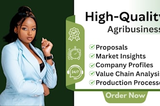 write agribusiness profiles and proposals