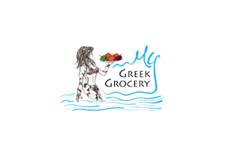 design unique greek grocery handmade logo