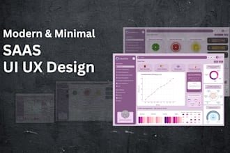 design a modern saas UI UX, dashboard or web app in figma