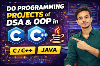 develop data structures and oop projects in c, cpp, java