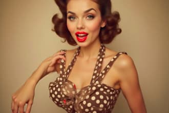 create a pin up girl and pin up girl illustration