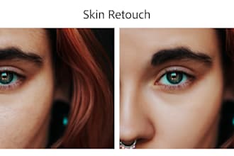 do model retouch, skin smooth, cloth fix and color change