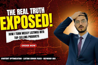 create and optimize amazon listings, fix errors, set parent child variations