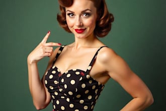 pin up girl and pin up girl illustration