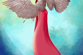 draw your idea in my style illustration, portrait, tattoo on procreate or paper