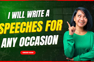 write a professional, engaging speech for any occasion