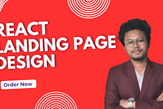 create a high converting react landing page with modern UI