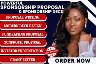 create sponsorship proposal, fundraising sponsorship deck, pitch presentation