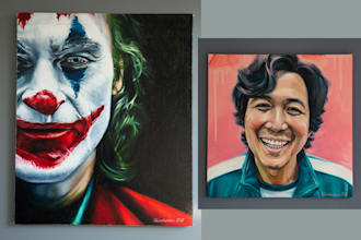 paint an oil painting on canvas