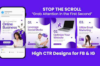 design carousel for facebook, instagram ads, store page