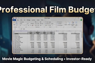 create film budget using movie magic for indie films and TV