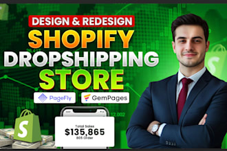build shopify store design, shopify dropshipping store as a shopify expert