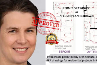 do permit ready architectural and mep drawings for residential projects in USA