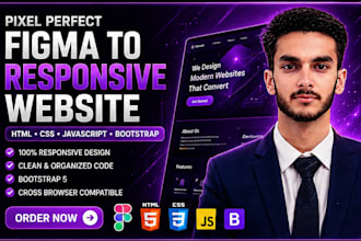 convert figma to react pixel perfect responsive website