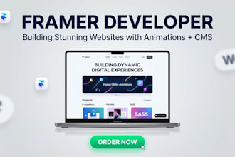 build framer website with animations and cms