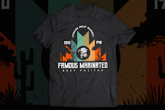 design a retro vintage premium custom beef t shirt design