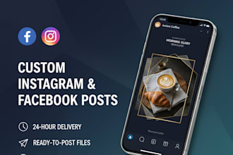 design instagram and facebook posts for small businesses