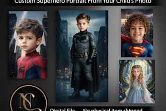 transform kids photosinto superhero characters
