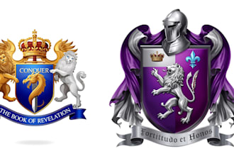 design custom luxury heraldic, coat of arms seal logo