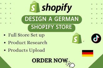 design german shopify store, shopify dropshipping store
