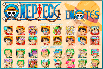 make one piece characters emotes