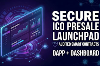 build a secure ico token presale dapp and launchpad dashboard