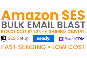 set up bulk email blast using amazon ses