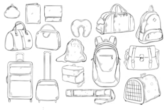 create bag tech pack for handbag, duffle bag, luxury bags and tote bag, crossbag