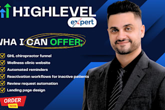 design gohighlevel chiropractors funnel, ghl wellness and clinic website