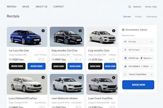 design professional car dealer or automotive modern car rental wordpress website