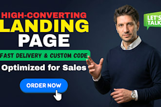 create a responsive landing page with custom functionality