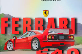 make you a clean custom car poster