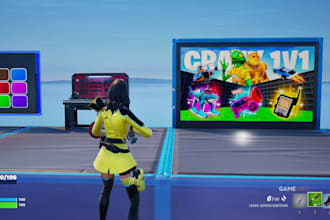 build any type of uefn fortnite map, parkour map, terrain map, tag the bomb, 2v2