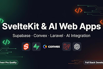 develop a sveltekit laravel convex supabase and ai integration