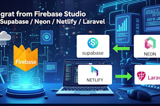migrate from firebase studio to supabase neon netlify laravel