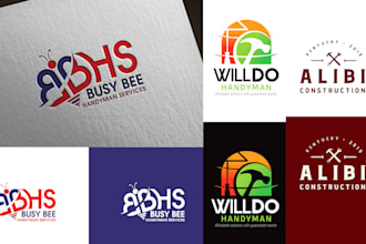 design outstanding handyman, home decor, home repair, roofing logo