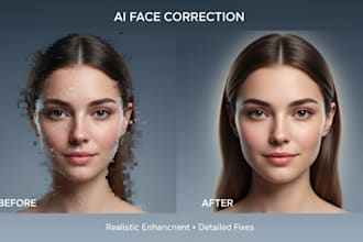 enhance your face and fix ai distortions to create a realistic portrait