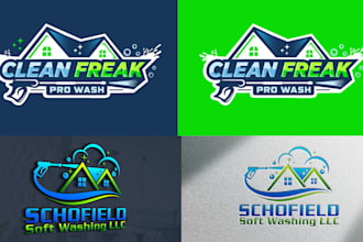 design a professional roofing logo for your construction or roofing business