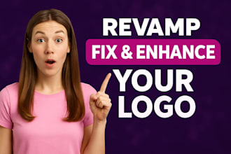 revamp logo,fix, ehance, brand refresh, restore and upgrade now